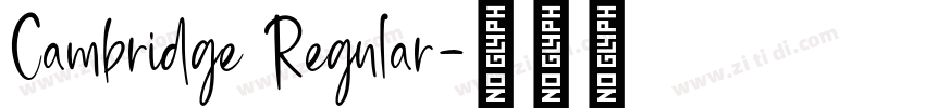 Cambridge Regular字体转换